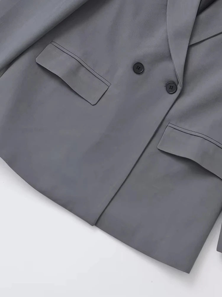 Willshela – Chaqueta Vintage con Cremallera y Cuello Clásico