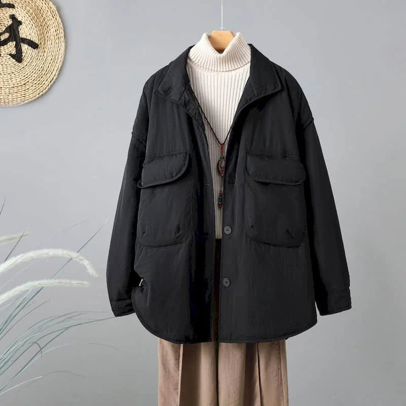 Chaqueta acolchada oversized con bolsillos utilitarios