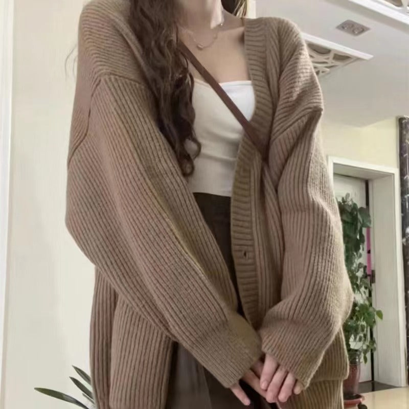 MielLenta – Cárdigan Oversize de Punto Grueso