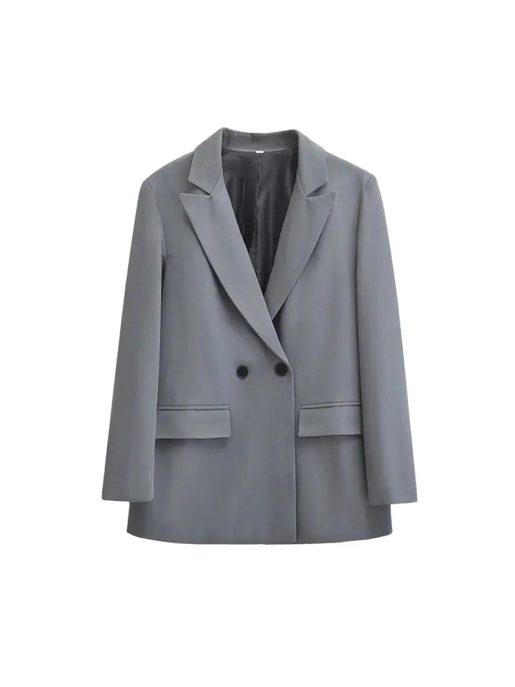 Willshela – Chaqueta Vintage con Cremallera y Cuello Clásico