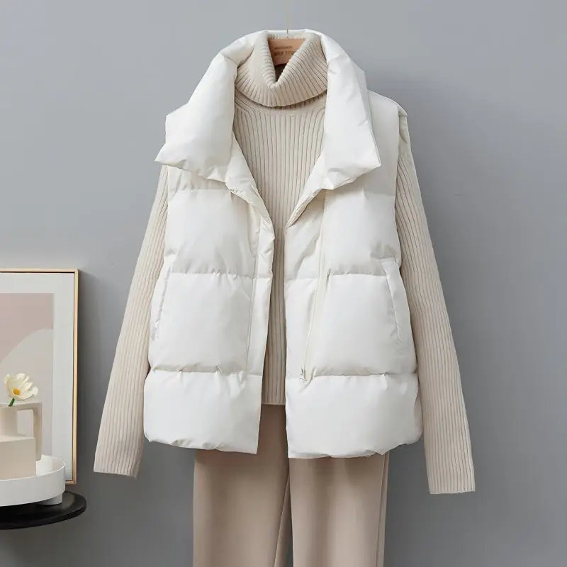 SoftShield – Chaleco Acolchado Oversize sin Mangas