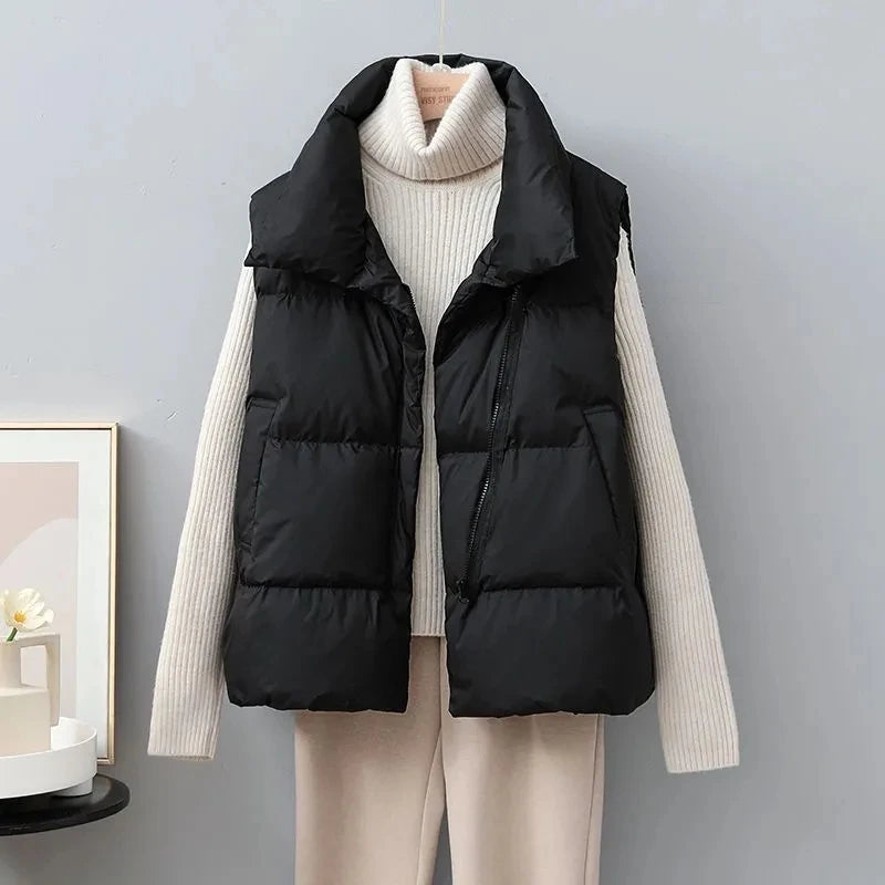 SoftShield – Chaleco Acolchado Oversize sin Mangas