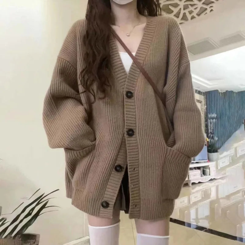 MielLenta – Cárdigan Oversize de Punto Grueso