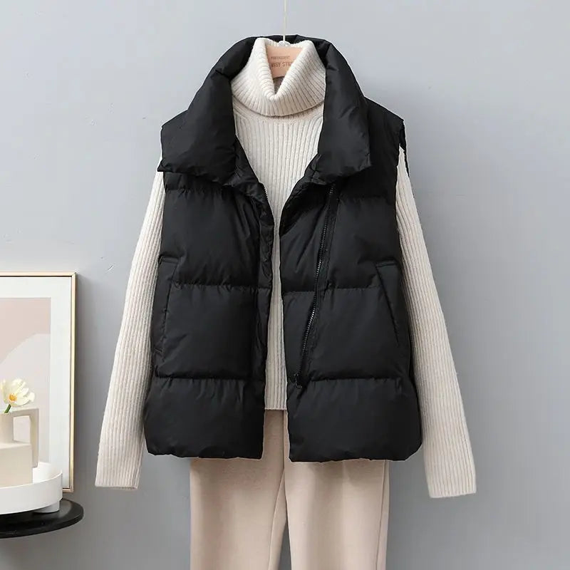 SoftShield – Chaleco Acolchado Oversize sin Mangas