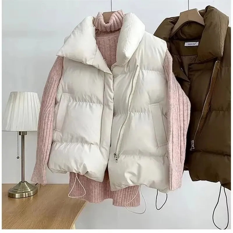 SoftShield – Chaleco Acolchado Oversize sin Mangas
