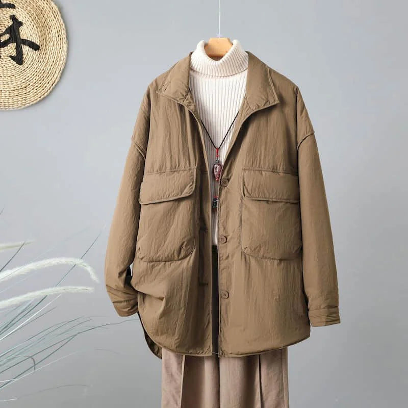 Chaqueta acolchada oversized con bolsillos utilitarios