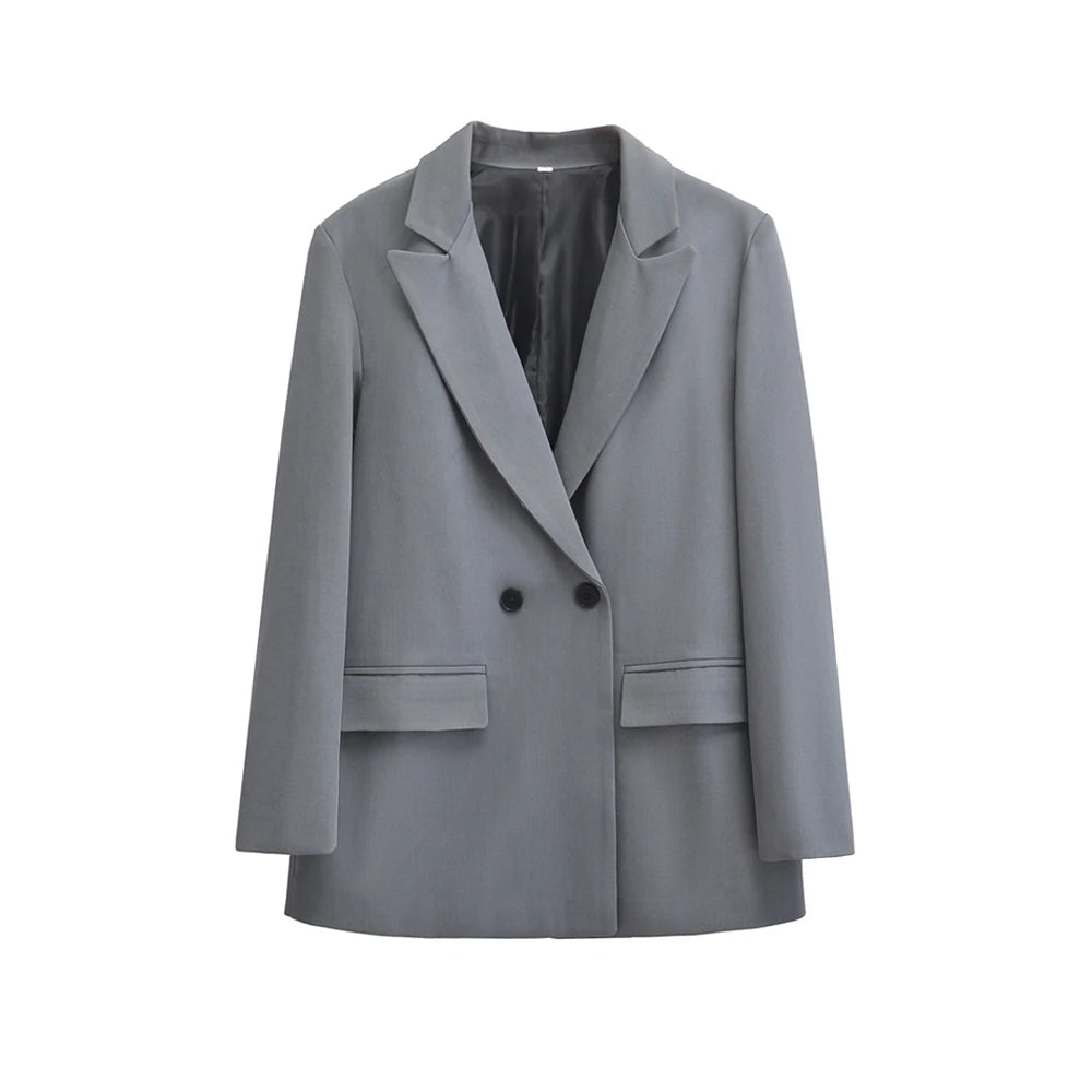 Willshela – Chaqueta Vintage con Cremallera y Cuello Clásico