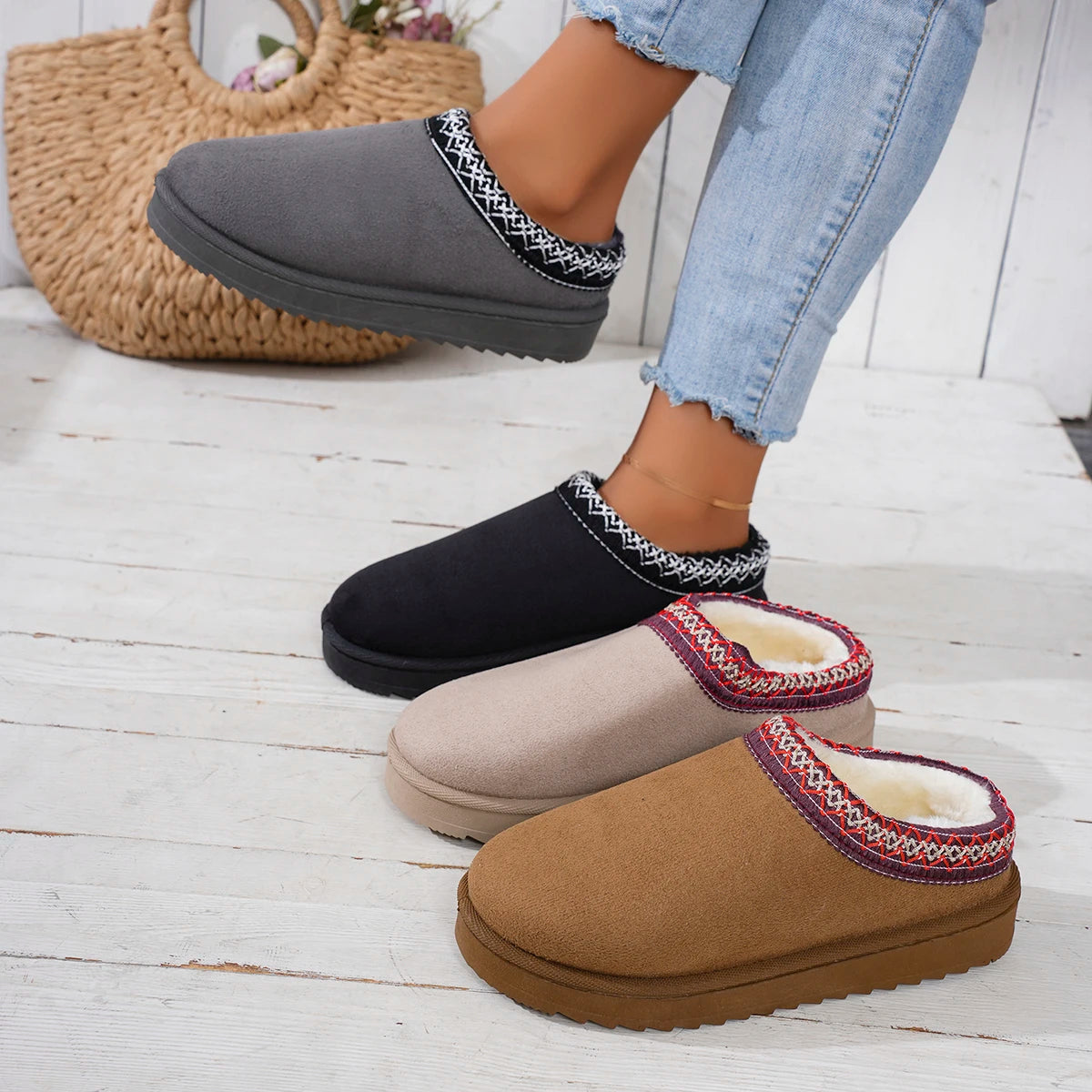 WinterLush – Botas de Nieve con Interior de Lana Suave