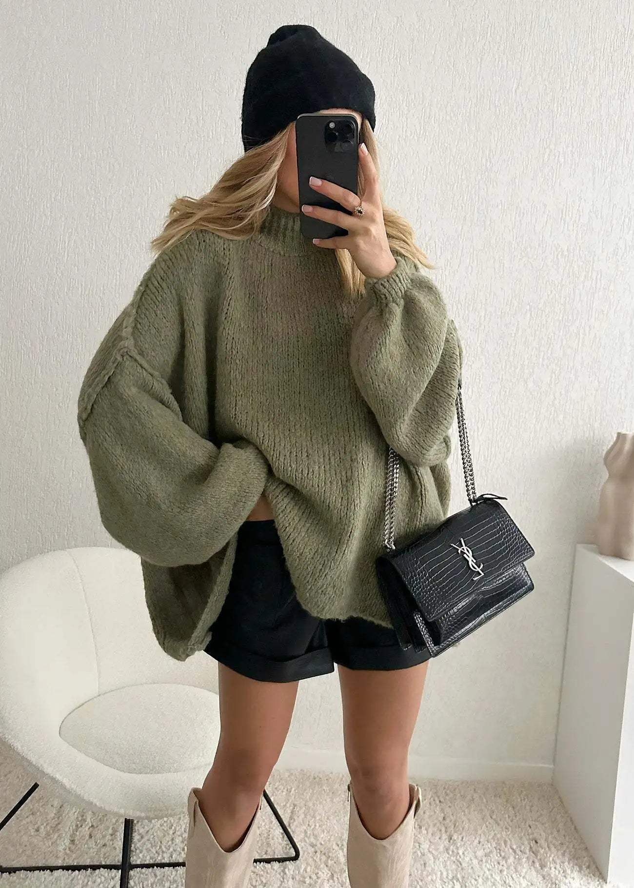 MossWaves – Jersey Oversize de Punto Grueso